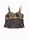 Bronze Plaid Bustier - M/L