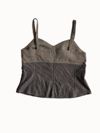 Bronze Plaid Bustier - M/L